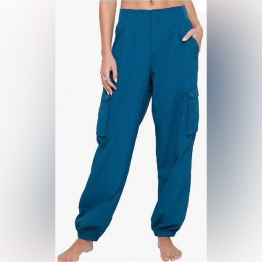 Spiritual Gangster Taylor Cargo Pants-Teal
